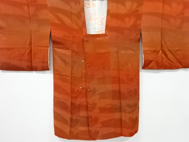 リサイクル　抽象花模様織り出し暈し道行コート